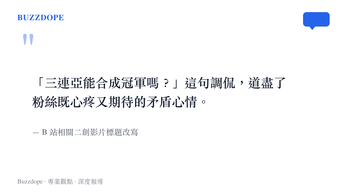 粉絲調侃波奇世萌三連亞能否合成冠軍的語錄圖卡