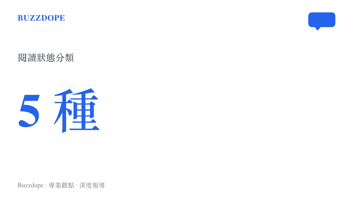 顯示 Bookology 應用程式提供包含想讀與棄讀等五種閱讀狀態的分類選項