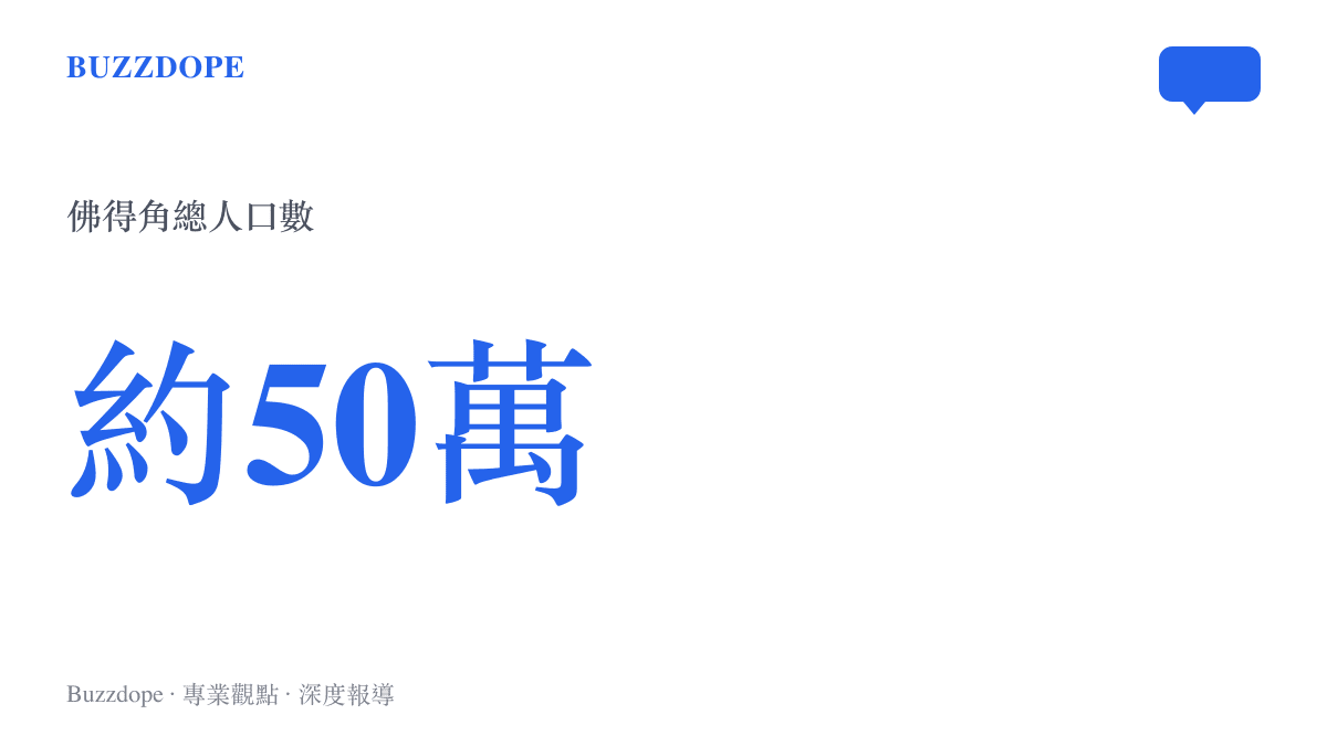 統計圖卡呈現佛得角共和國全國總人口數約為五十萬的數據