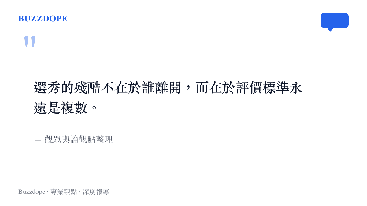 乘風破浪的姐姐五公淘汰爭議中關於評價標準的觀眾觀點