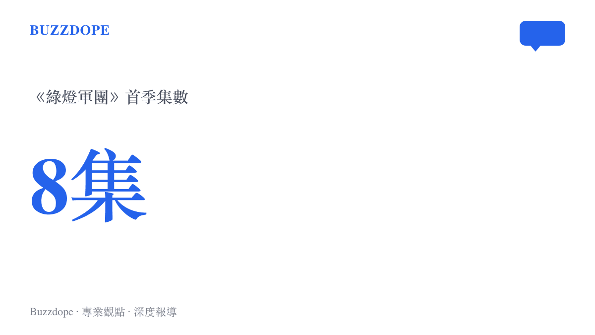 統計圖卡呈現《綠燈軍團》首季共計八集的播出規模