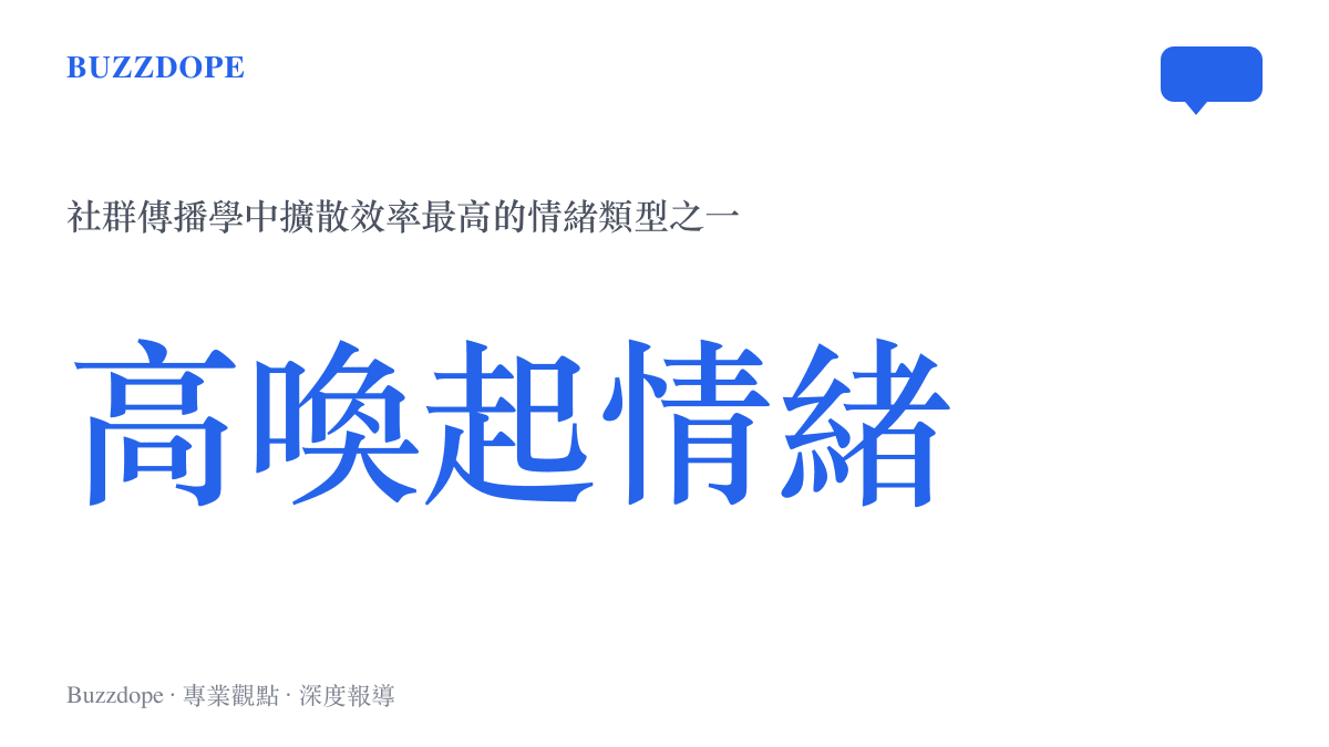 說明高喚起情緒在社羣傳播中的擴散效率優勢的統計圖卡