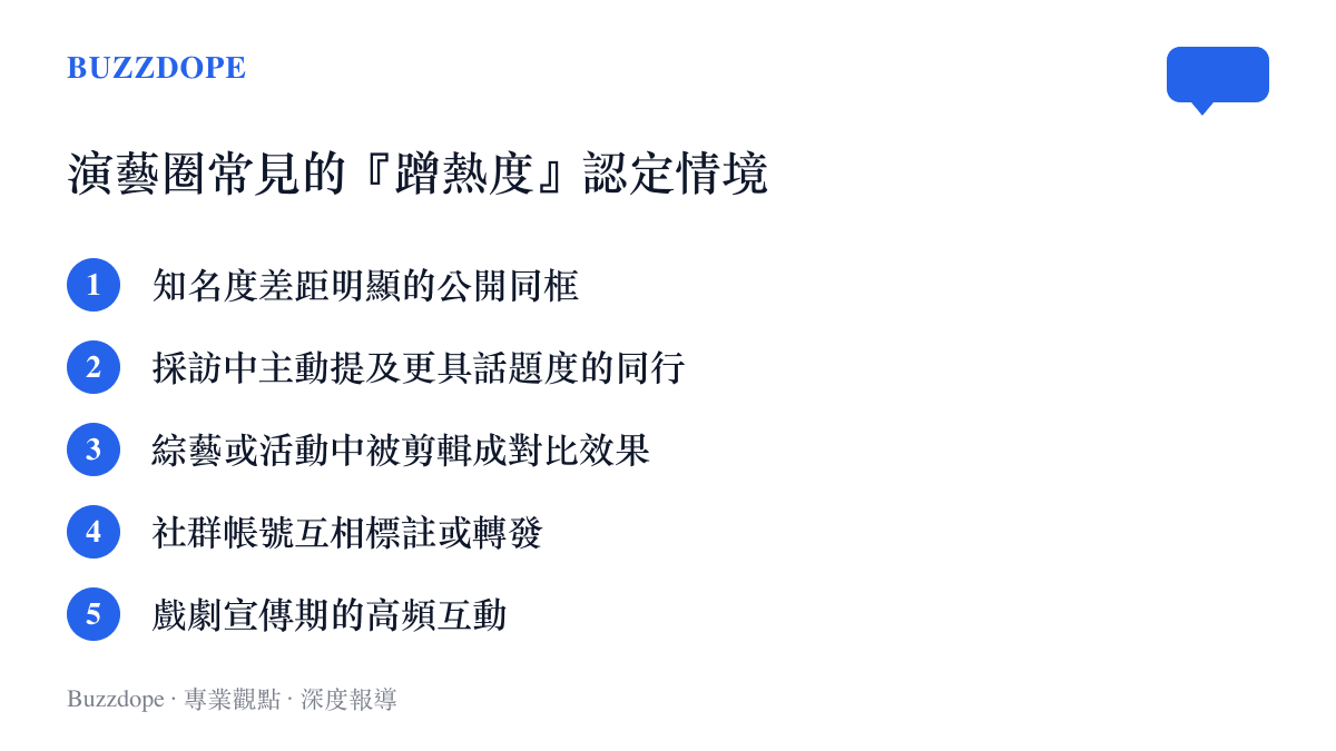 演藝圈五種容易被網友認定為蹭熱度的常見情境清單