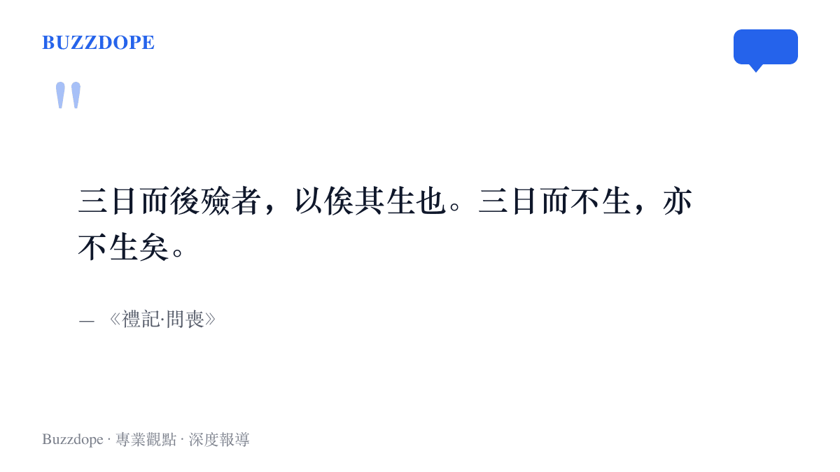 《禮記·問喪》引文，寫明停靈三日再入殮是為了等待死者甦醒，三日未醒才算確定離世