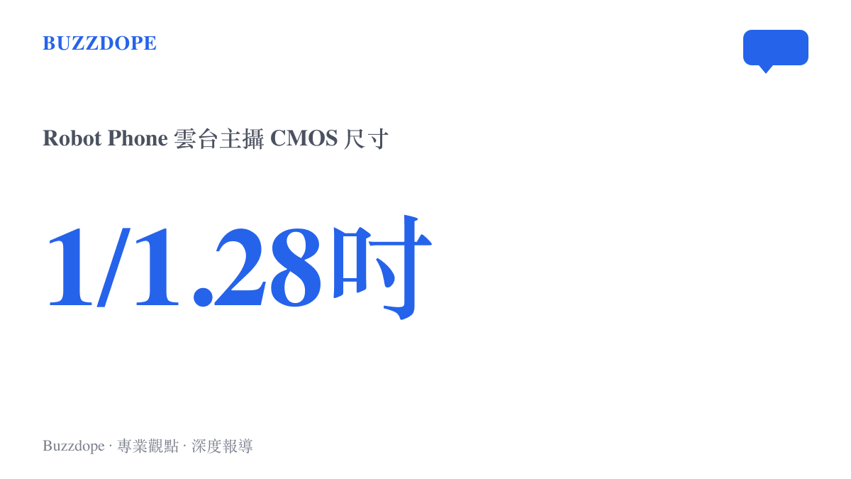 統計圖卡標示出榮耀Robot Phone雲臺主攝配備的感光元件尺寸為1/1.28英吋。