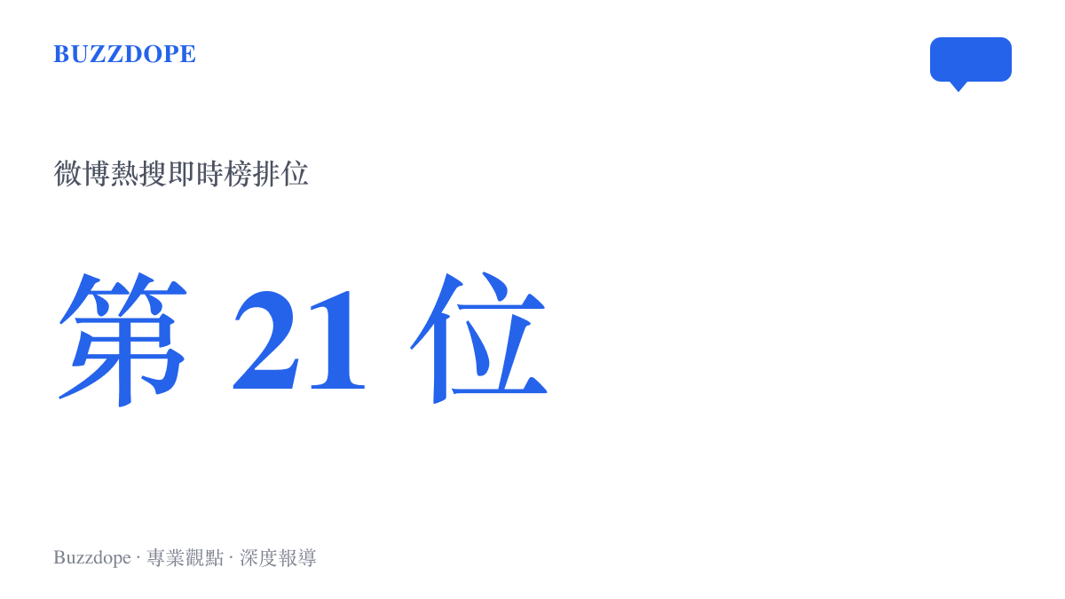 統計圖卡呈現「曝王嘉爾紋身是宋雨琦粉絲名」話題登上微博熱搜即時榜第 21 位的排位