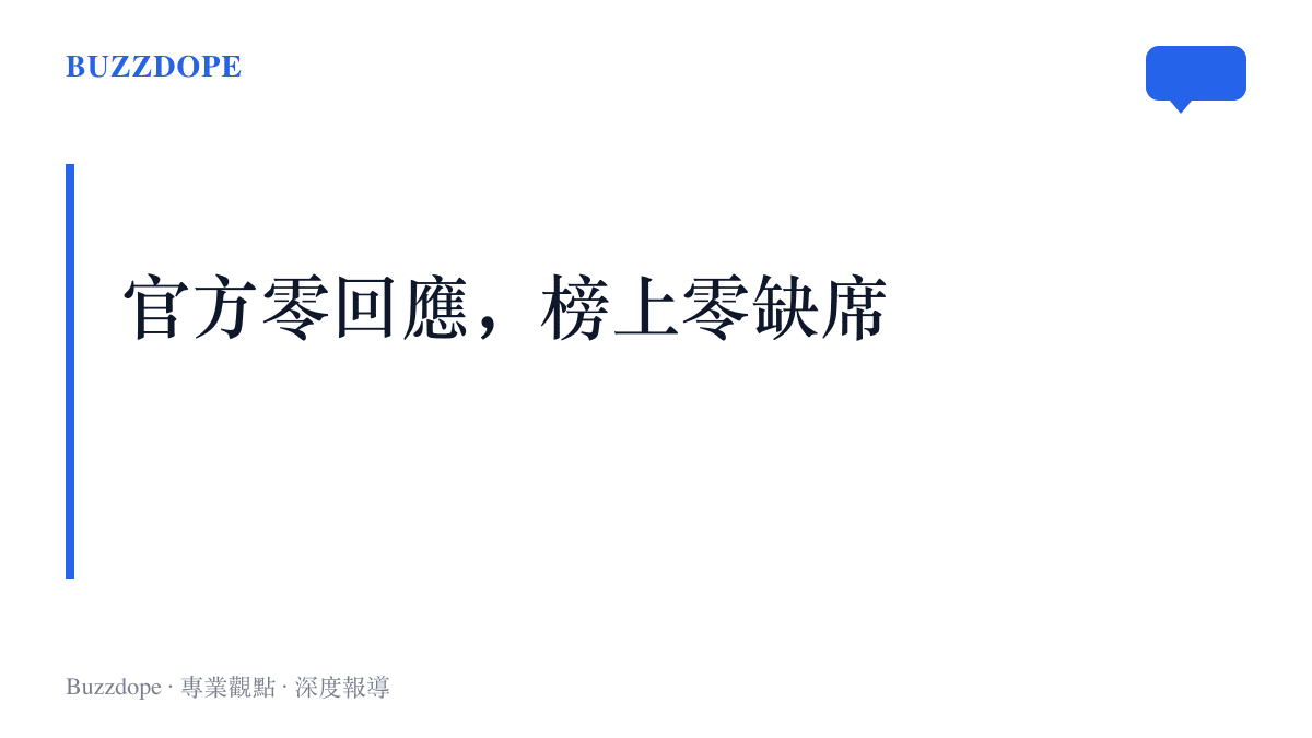 圖卡以「官方零回應，榜上零缺席」點出Lisa的感情狀態多年沒有官方說法、相關話題卻反覆登上熱搜的對照現象