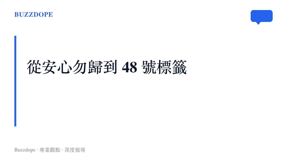 畫面呈現 BLG 戰隊選手 Bin 從賽前語音喊話安心勿歸到賽後被貼上 48 號標籤的歷程