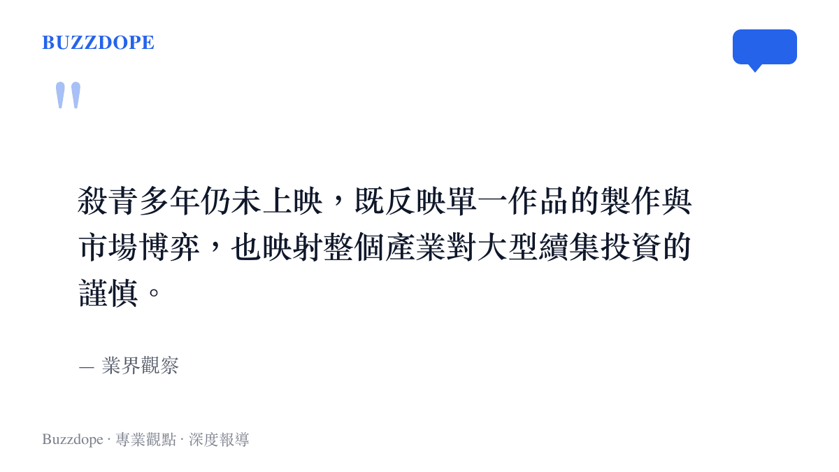 引用業界觀點說明美人魚續集殺青多年未上映折射產業謹慎態度的圖卡