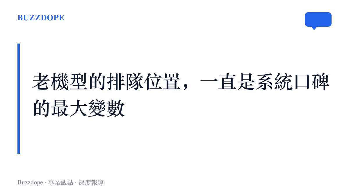 對照華為鴻蒙把老旗艦排進升級名單而贏得口碑的舊案，點出老機型的推送排序左右系統評分的走向