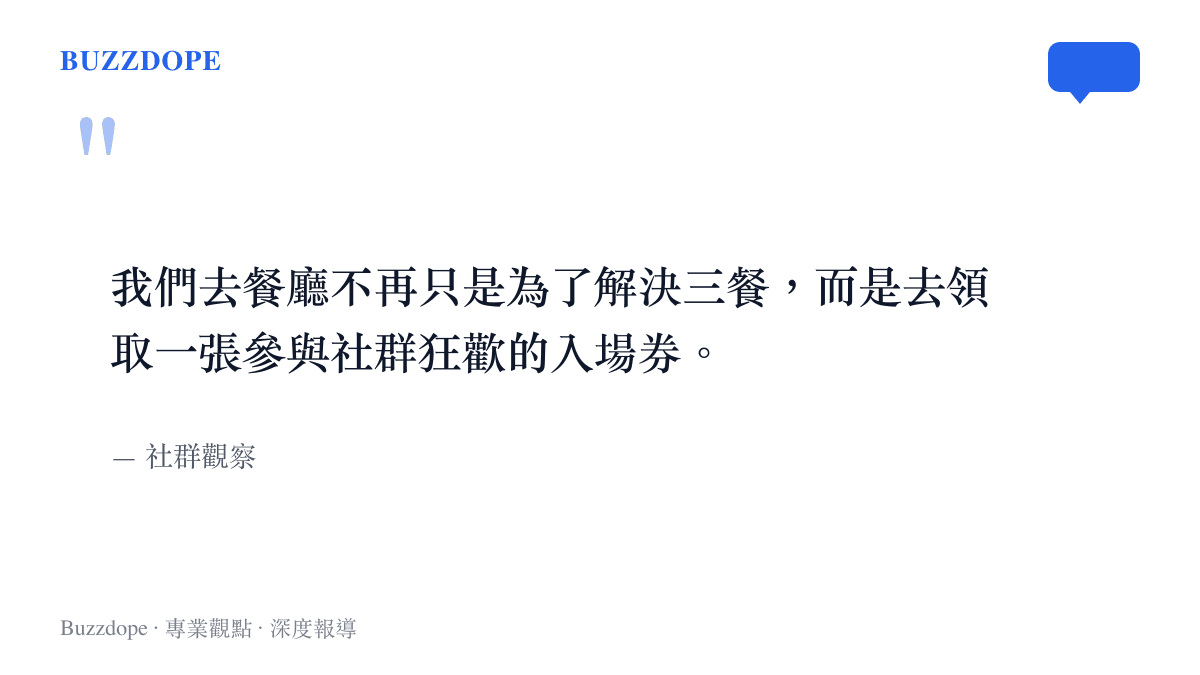 引述圖卡呈現日常消費行為已成為參與社羣狂歡入場券的觀點