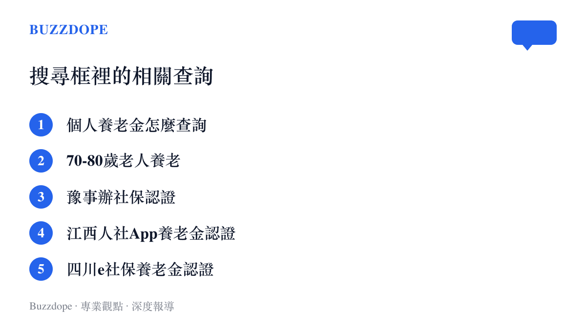 百度搜尋自動帶出的退休相關查詢清單，涵蓋個人養老金查詢、高齡養老與河南江西四川各省的社保認證App