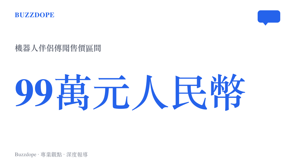 微博熱議中的99萬元機器人伴侶傳聞售價示意圖卡