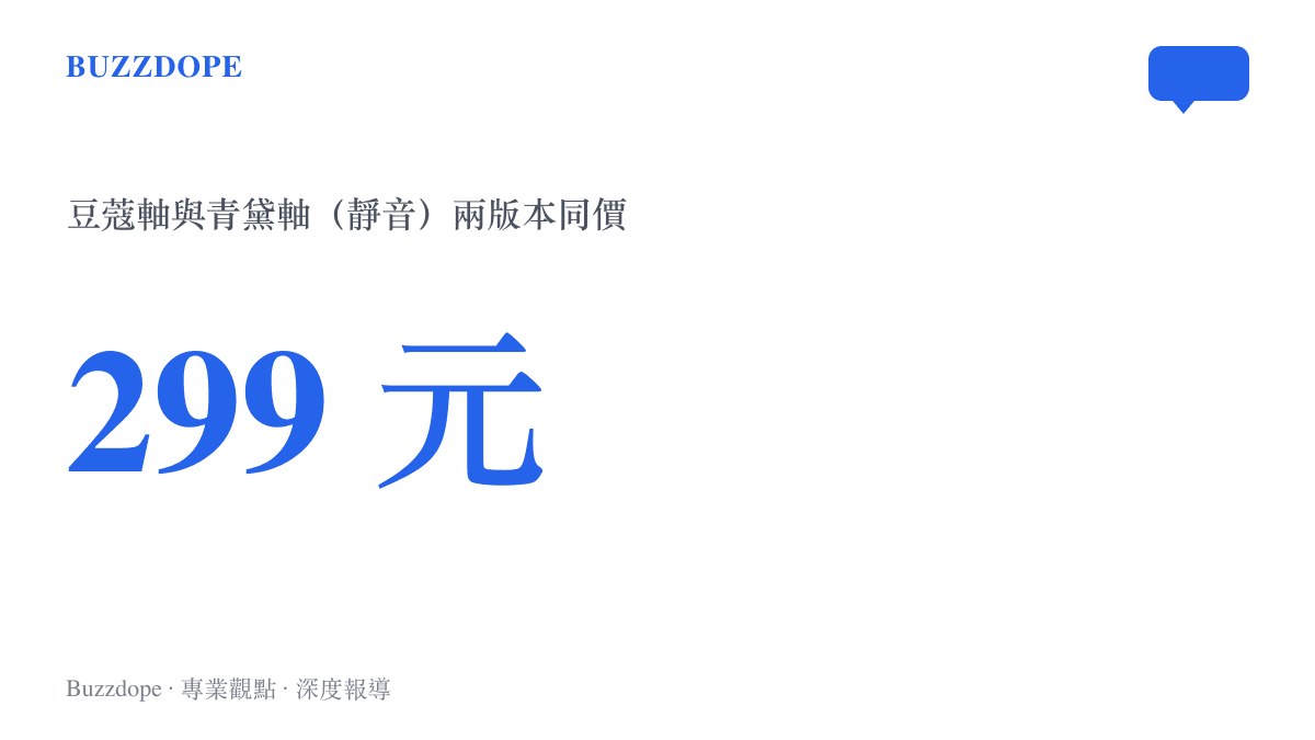 統計圖卡呈現雷神 ZERO98 機械鍵盤兩種軸體版本以299元人民幣同價上架京東的定價資訊