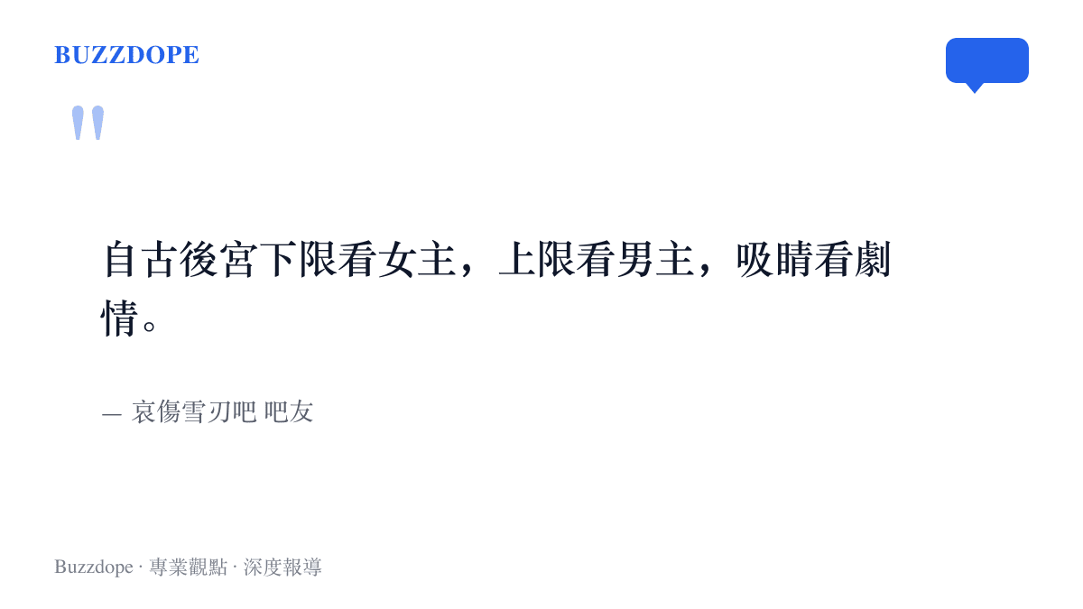 引言圖卡呈現哀傷雪刃吧吧友對後宮文優劣的總結：下限看女主、上限看男主、吸睛看劇情