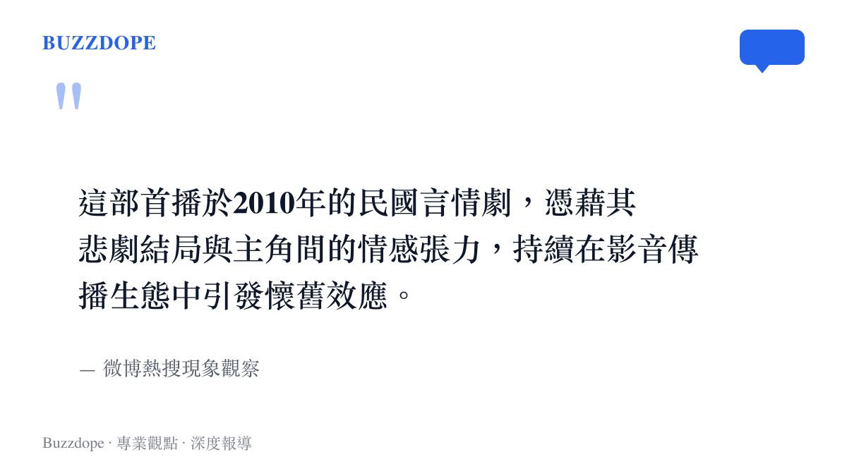 引述《來不及說我愛你》憑藉悲劇結局與情感張力在影音生態引發懷舊效應的觀點