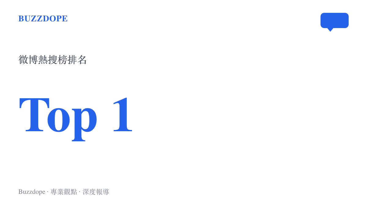 統計圖卡顯示該話題曾登上微博熱搜榜第一名，標籤為微博熱搜榜排名