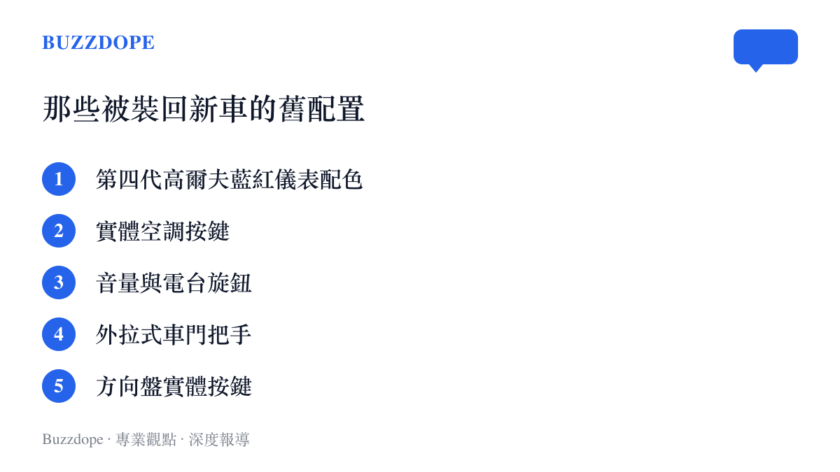 ID.Tiguan 迎回五項舊時代配置，包括第四代高爾夫式藍紅儀表配色、實體空調按鍵、音量與電臺旋鈕、外拉式車門把手與方向盤實體按鍵