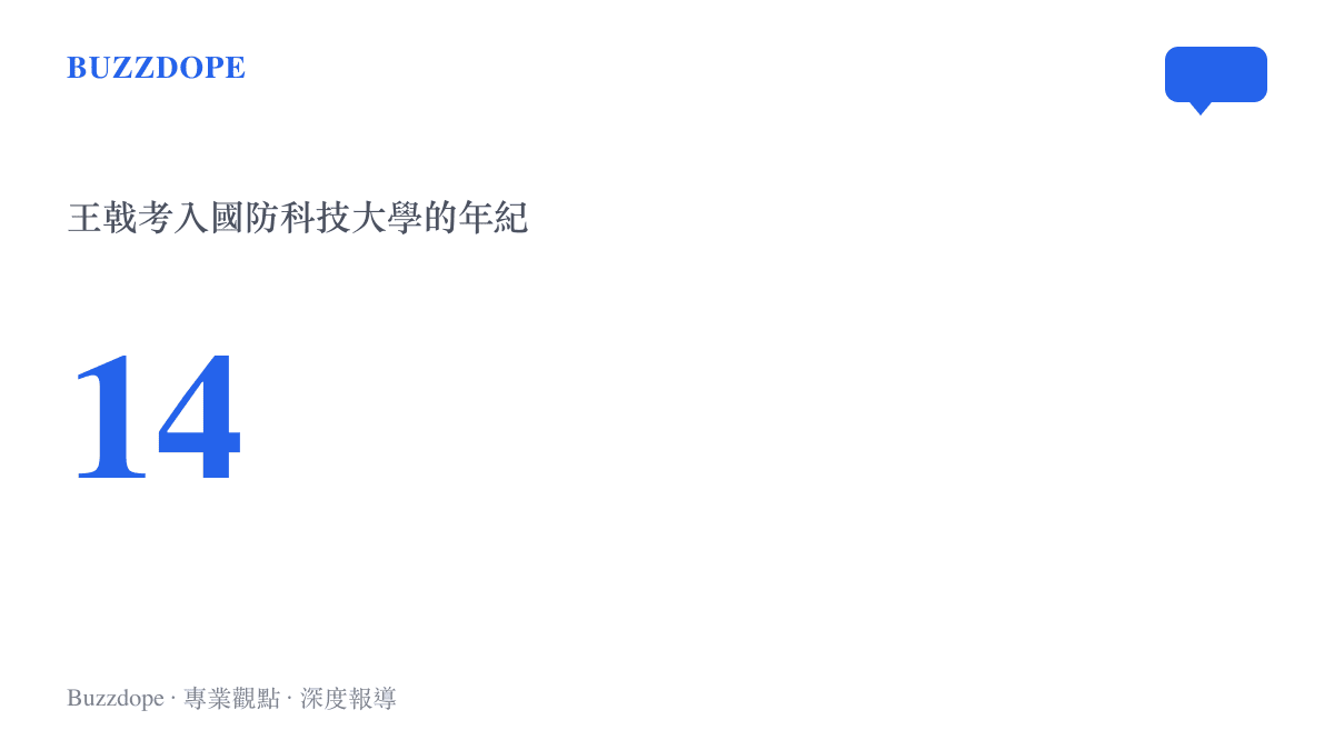 圖卡呈現王戟未滿十四歲便考入國防科技大學的數據
