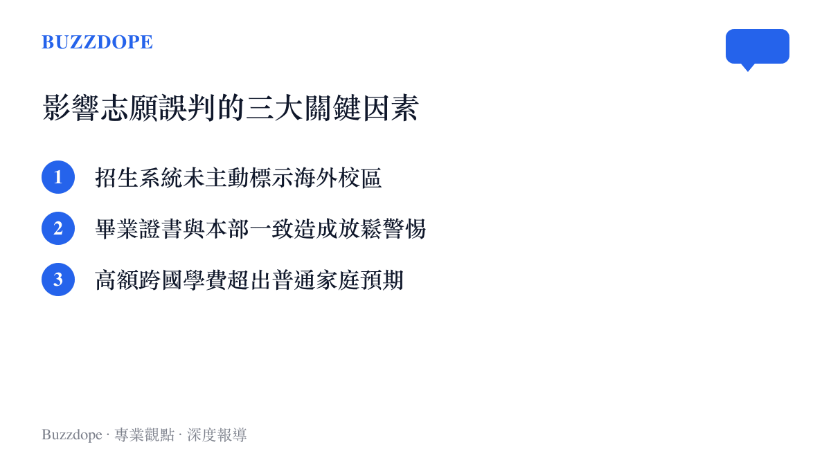 影響志願誤判的三大關鍵因素