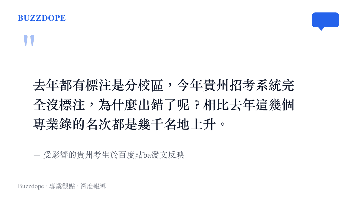 去年都有標注是分校區，今年貴州招考系統完全沒標注，為什麼出錯了呢？相比去年這幾個專業錄的名次都是幾千名地上升。