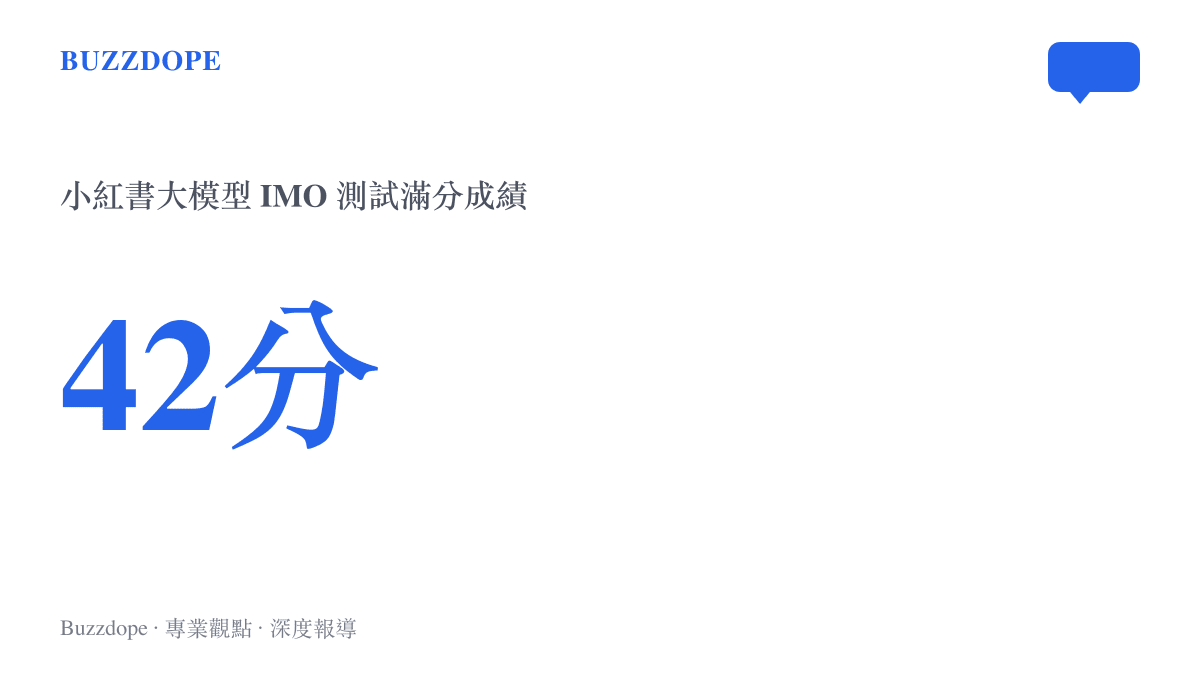統計圖卡呈現小紅書大模型在國際數學奧林匹克競賽拿下四十二分滿分