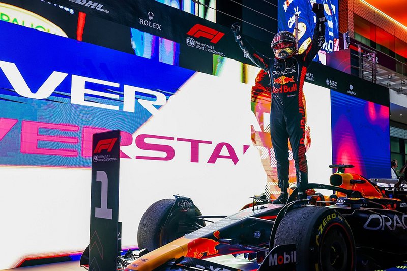 Max Verstappen賽後表示：「這是我表現最好的一年！我努力在參加的週末賽都力求更好，這就是為什麼我認為今年的成果絕對是最佳的一年。」 圖／Red Bull提供