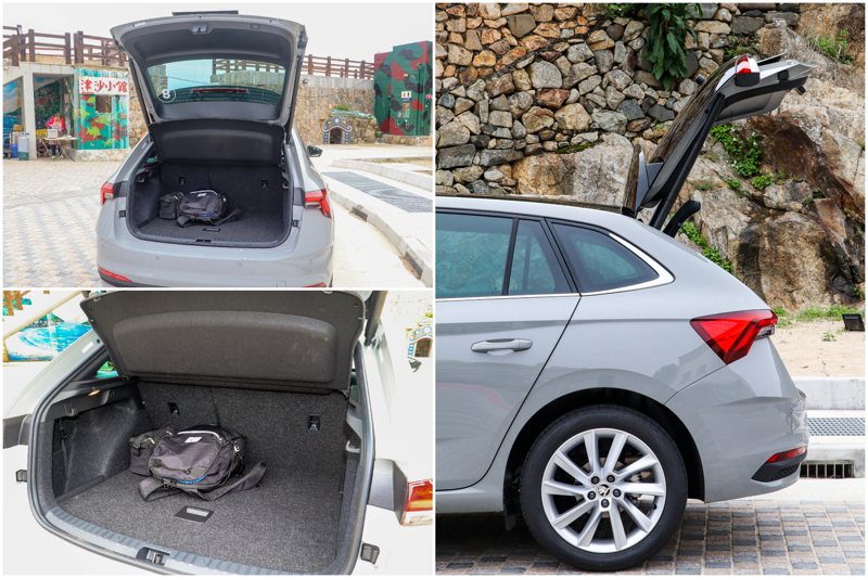 小改款Škoda Scala配有同級唯一的電動尾門，行李箱容積在一般情況下便已有467公升。 記者黃俐嘉／攝影