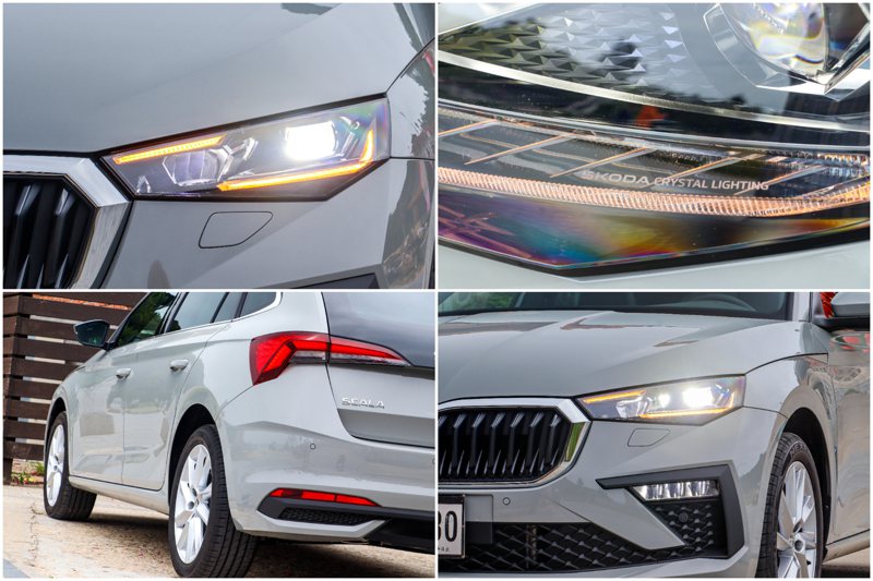 小改款Škoda Scala最大進化即是換上Matrix LED智慧複眼頭燈組。 記者黃俐嘉／攝影