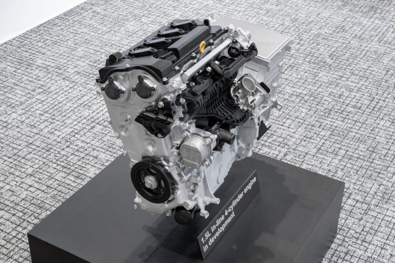Toyota新開發的1.5升直列四缸引擎。 圖／Toyota