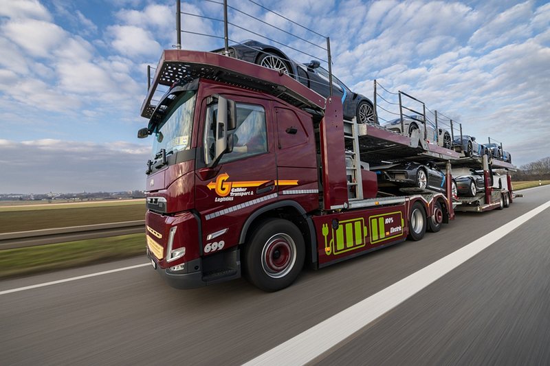保時捷重型貨車運輸物流將全新電動重型貨車融入標準作業流程，逐漸實現去碳目標。 圖／Porsche提供