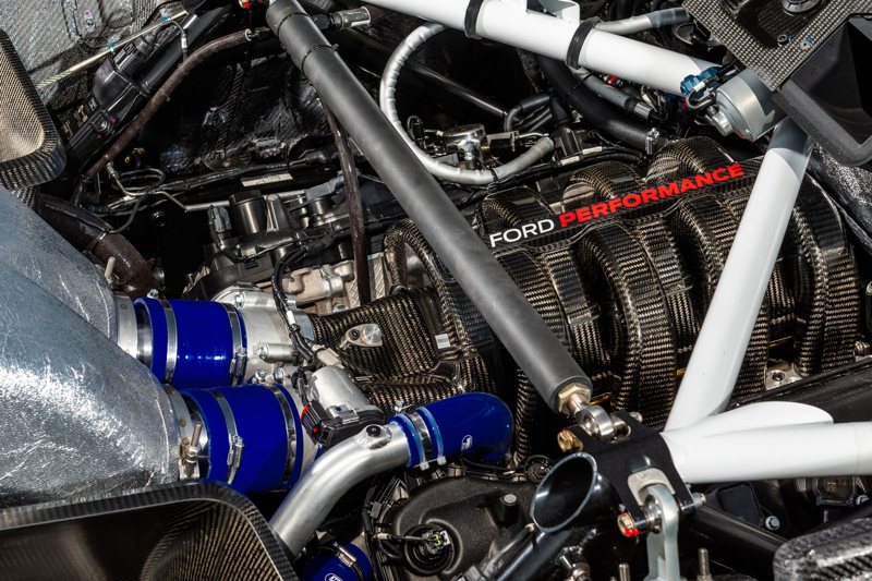 Ford Mustang GT3其搭載的5.4L Coyote自然進氣V8引擎，已具備500ps最大峰值馬力。 圖／福特六和提供