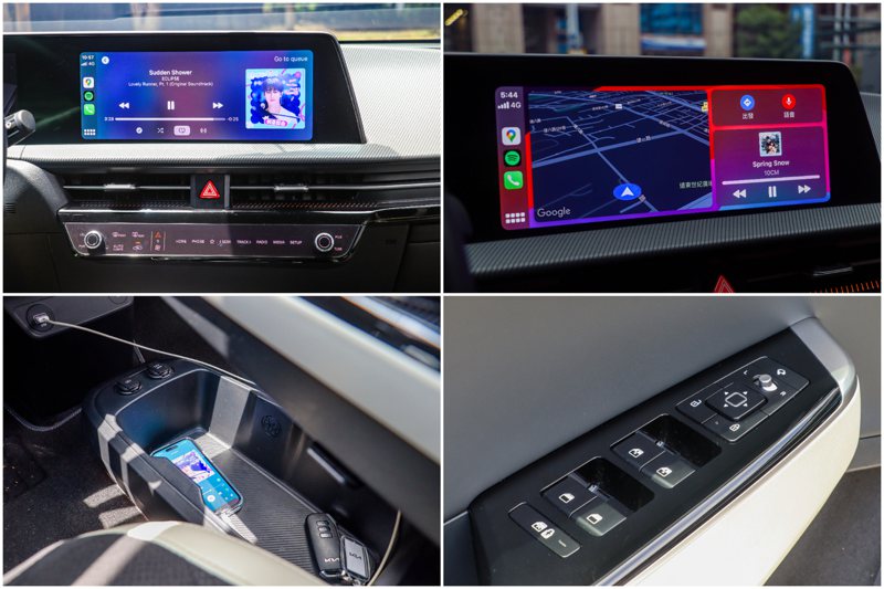 Kia EV6 GT-Line增程版比較可惜的是，目前尚無法使用無線Apple CarPlay的連接功能。 記者黃俐嘉／攝影