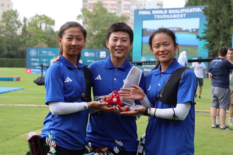 巴黎奧運射箭最終資格賽，中華隊搶下女團4強門票以及巴黎奧運女子滿額席次。圖／中華民國射箭協會提供