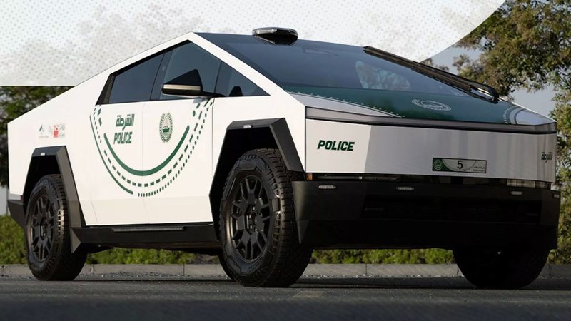 擁有科幻外型的Tesla Cybertruck，加入杜拜警方車隊，將成為當地遊客最新焦點之一。 摘自Carscoops.com