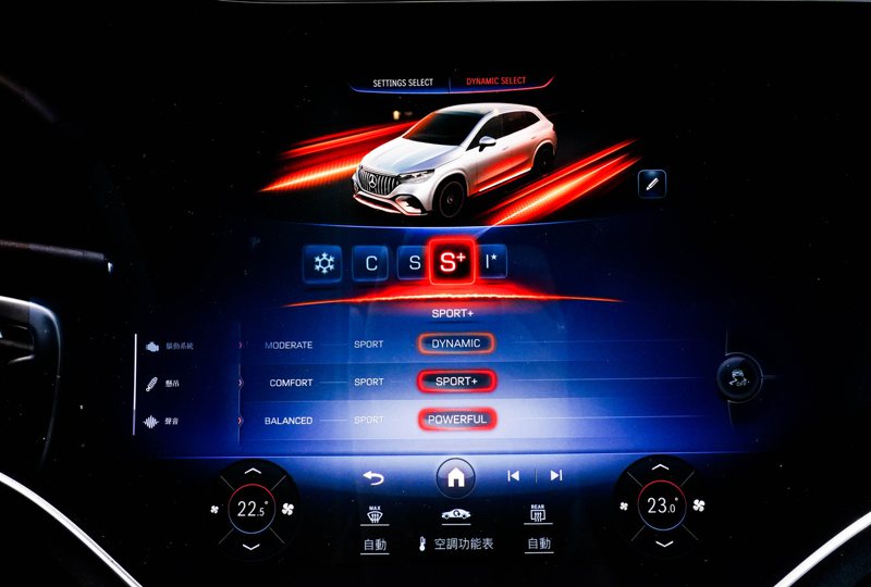 AMG車型在Dynamic Select中會多出專屬的 S+ 駕駛模式可做選擇。 記者趙駿宏／攝影