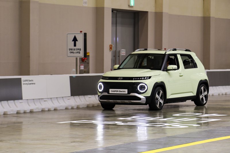 全新Hyundai Casper Electric釜山車展體驗會。 記者黃俐嘉／攝影