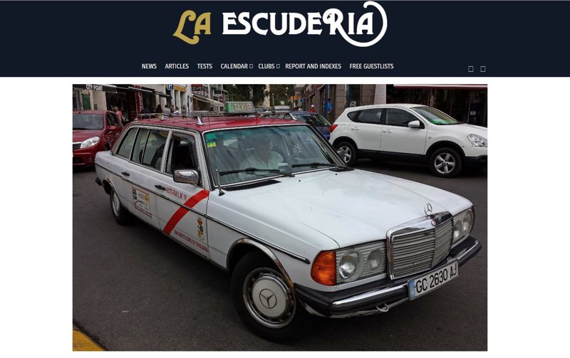 在大加那利島服役超過35年的Mercedes-Benz 240D(W123)計程車。 圖／截自escuderia.com