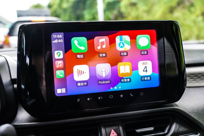 9吋中控螢幕支援無線 Apple CarPlay 和 Android Auto 功能。 記者趙駿宏／攝影