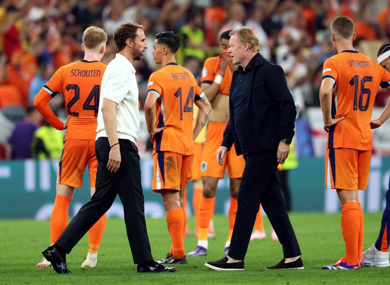 歐國盃／英格蘭淘汰荷蘭殺進決賽 雙方總教練兩樣情