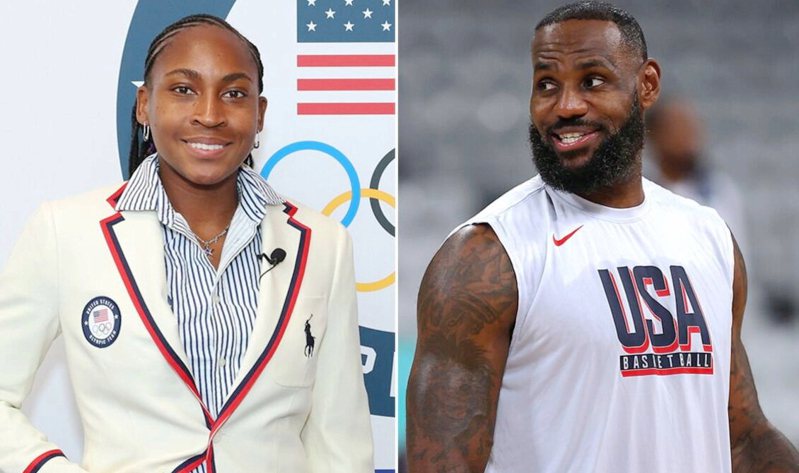 女網好手高芙將與NBA巨星詹姆斯擔任代表美國隊的巴黎奧運掌旗官。