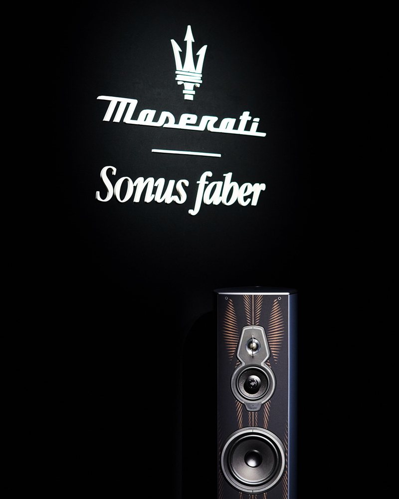 Sonus faber 與 Maserati 同樣擁有純正義大利血統，其名稱源自拉丁文「聲音的工匠」之意，以重現「Natural Sound 自然之聲」為品牌的中心哲學。 圖／臺灣蒙地拿提供