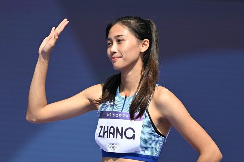 我國「跨欄甜心」張博雅昨在巴黎奧運田徑女子100公尺預賽淘汰。（新華社）