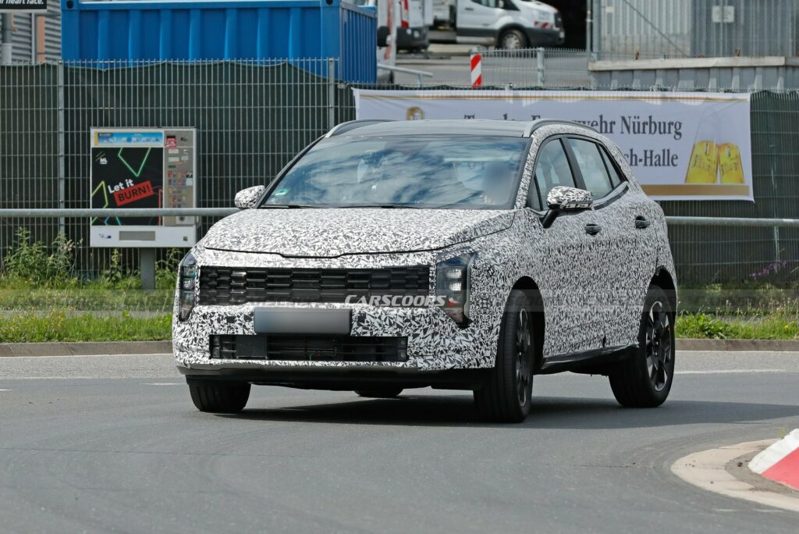 第五代小改款Kia Sportage偽裝測試車。 摘自Carscoops