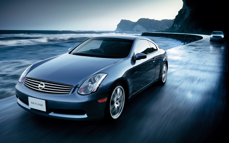 在日本市場銷售的Skyline V35，北美的Infiniti G35就改採V6引擎。 圖／Nissan