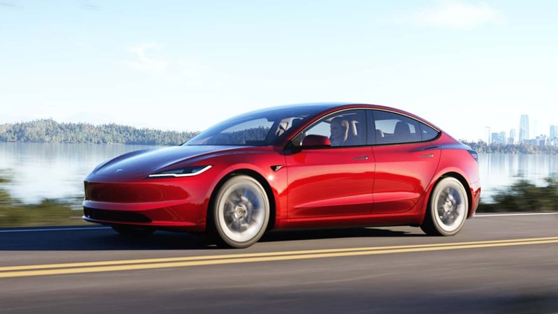 TESLA Model 3。 摘自motor1.com