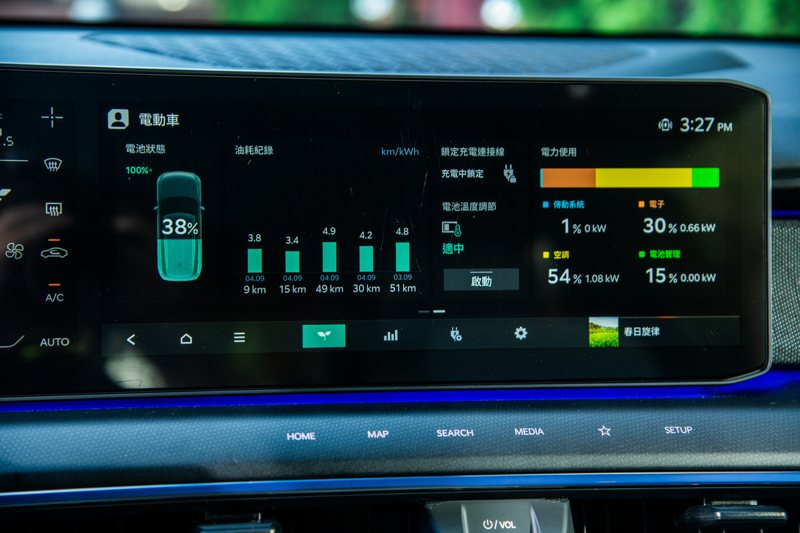 The Kia EV9建構於E-GMP電動車模組化平台之上，除具備800V超快速快充科技的優勢，更可透過最高350kW輸出功率的DC快充，花費24分鐘即可將電量從10%補充至80%。 攝影／王澤瑋