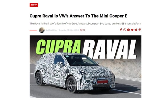 Cupra Raval偽裝原型車間諜照曝光！外型比VW ID.2熱血