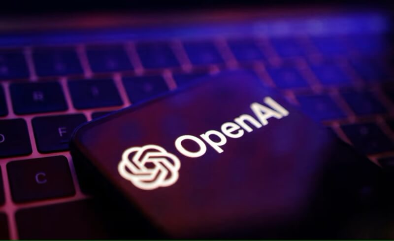 圖為OpenAI公司logo。（路透社）