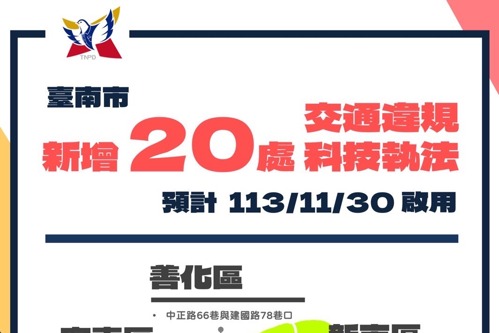 屏東縣將新增8處路口科技執法　屏市、東港等7鄉鎮明年1月啟用